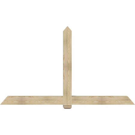 Ekena Millwork Eugene Rough Sawn Timber Gable Bracket, Douglas Fir, 96"W x 56"H x 6"D x 6"F, 14/12 Pitch GBW096X56X0606EUG00RDF